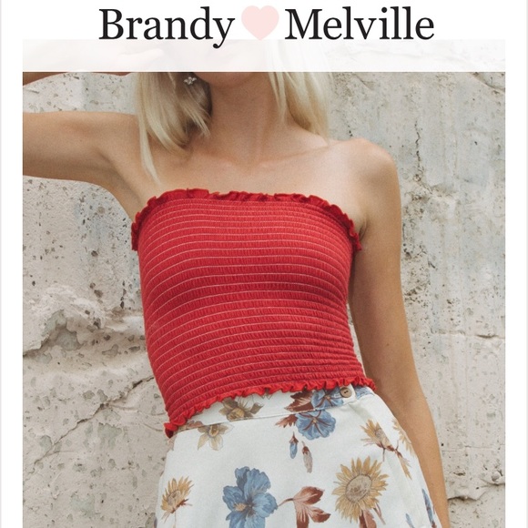 Brandy Melville Tops - red cleo tube top